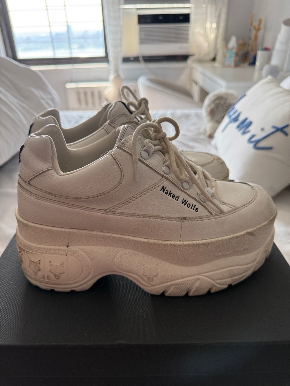 Vintage Naked Wolfe White Platform Trail Sneakers - Picture 6 of 10